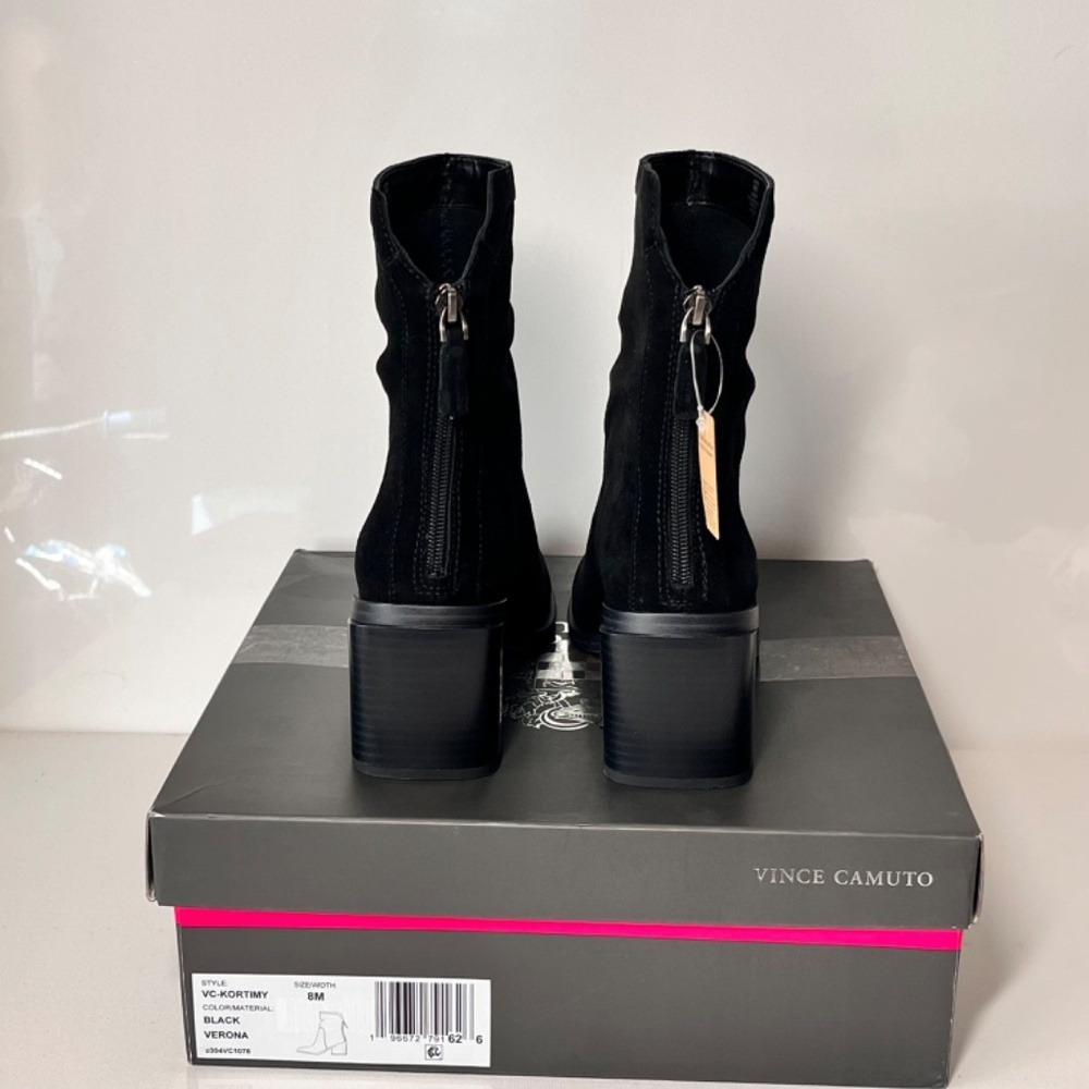 Vince Camuto Kortimy Water-Repellent Suede Mid-Shaft Boots - Picture 7 of 8